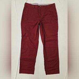 Brooks Brothers Mens Clark Fit Straight Chino Pants, Brick Red- 35Wx30L NWOT
